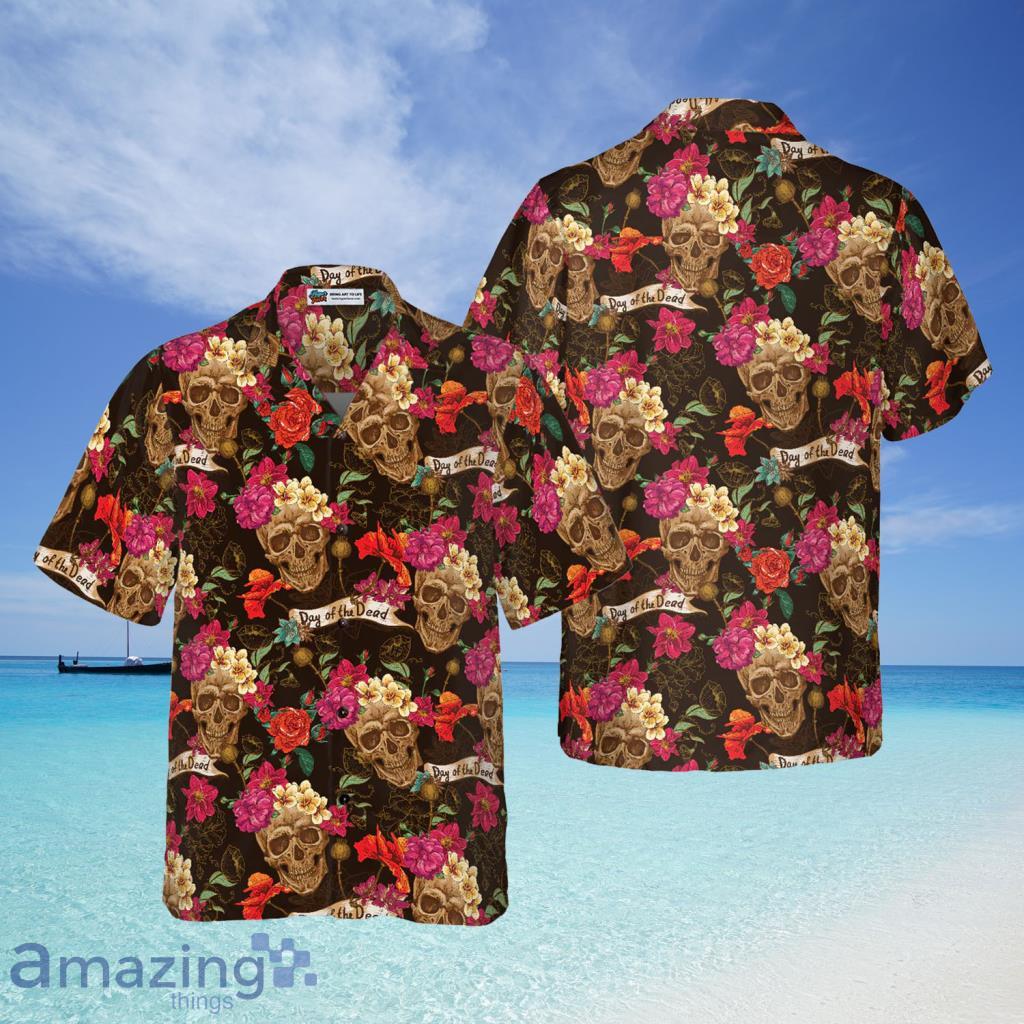Skull And Flowers Day Of Dead Hawaiian Shirt For Men And Women - Skull And Flowers Day Of Dead Hawaiian Shirt For Men And Women