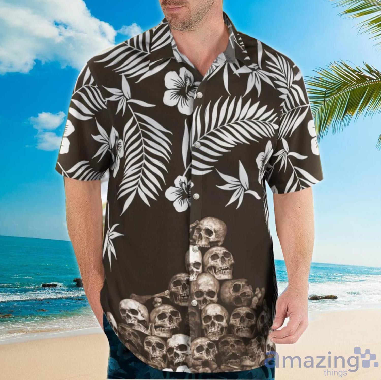 Skull In Barbed Wire Aloha Happy Summer Hawaiian Shirt For Men And Women Product Photo 1