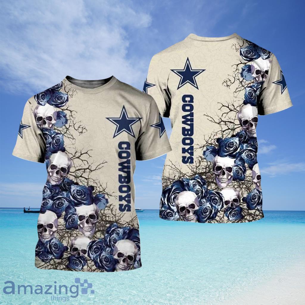 Skull Dallas Cowboys NFL Team Apparel Gift For Cowboys Fans3D