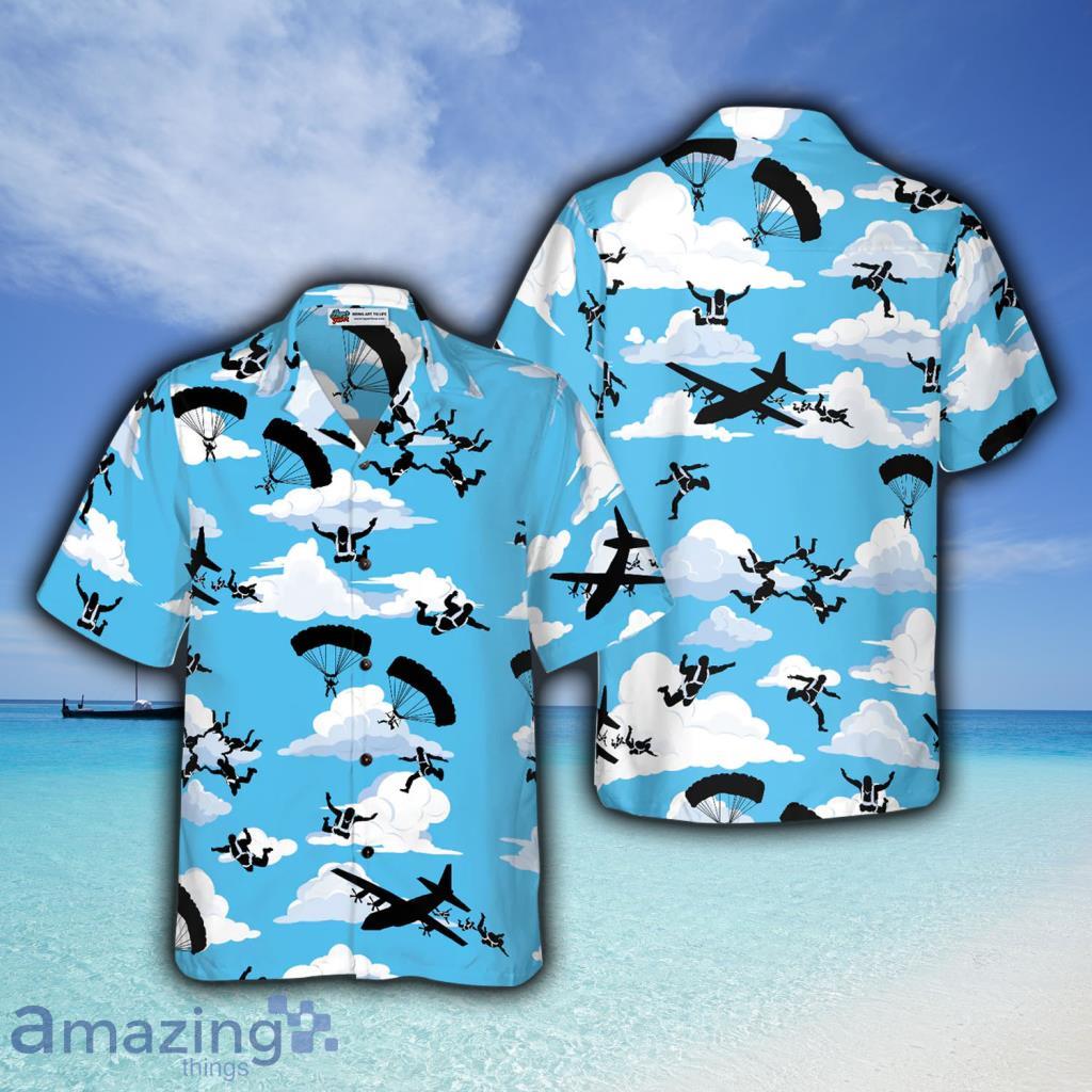 Skydiving Pattern Hawaiian Shirt For Men And Women - Skydiving Pattern Hawaiian Shirt For Men And Women