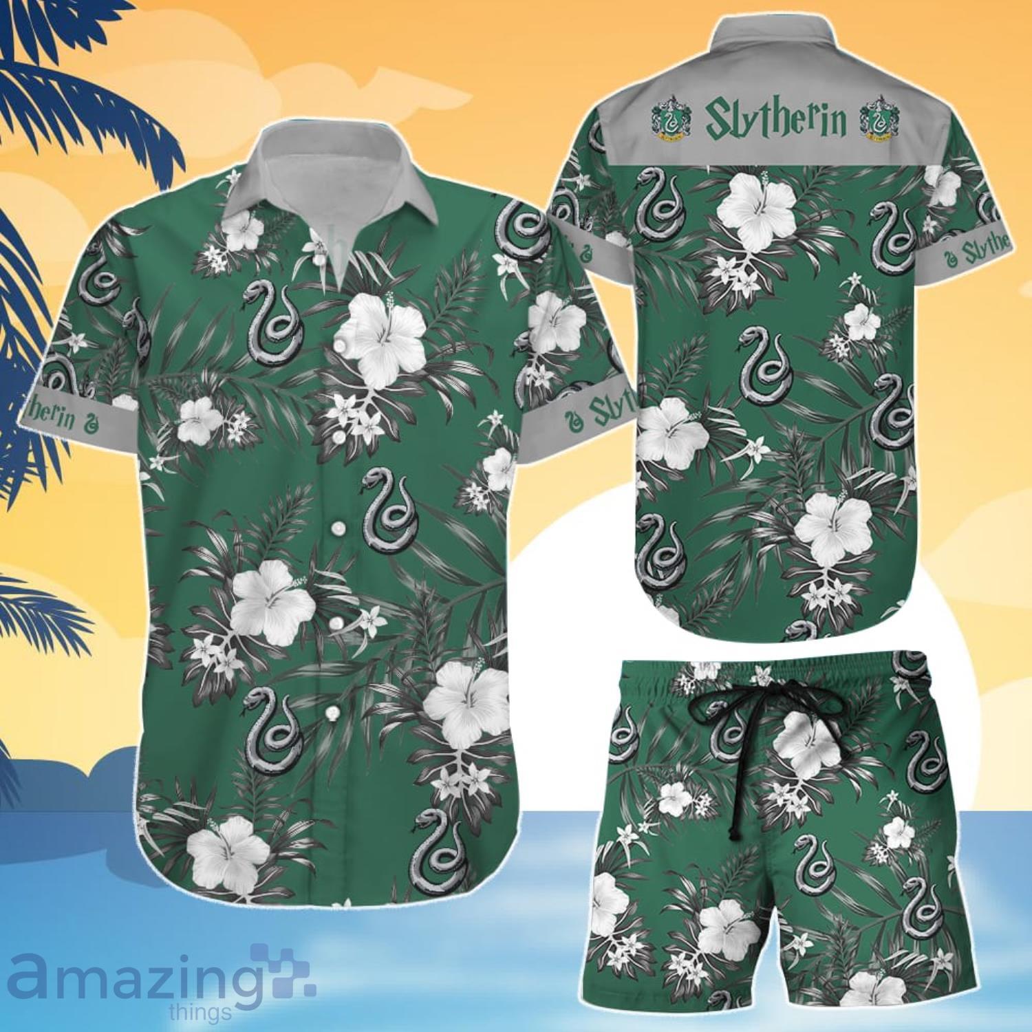 Slytherin Hawaiian Shirt And Short Gift For Summer Product Photo 1