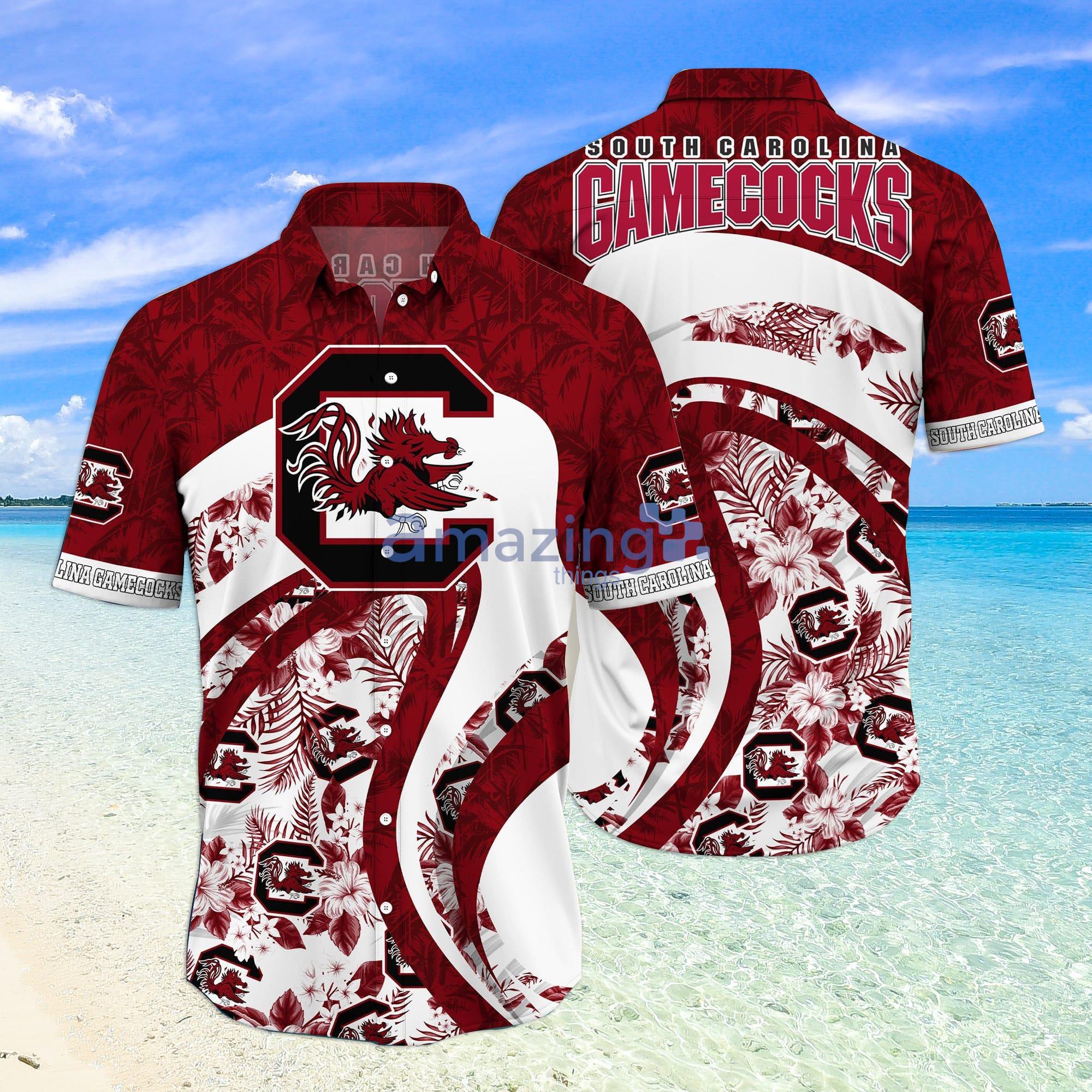 South Carolina Gamecocks NCAA Tropical Flower Pattern Hawaiian Shirt Product Photo 1