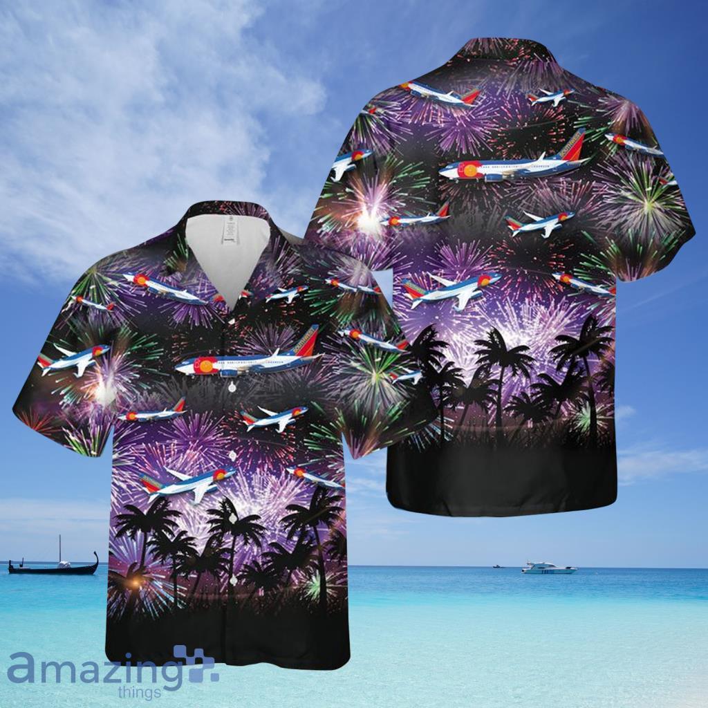 Southwest Airlines Colorado One Boeing 737 4th Of July Hawaiian Shirt For Men And Women - Southwest Airlines Colorado One Boeing 737 4th Of July Hawaiian Shirt For Men And Women