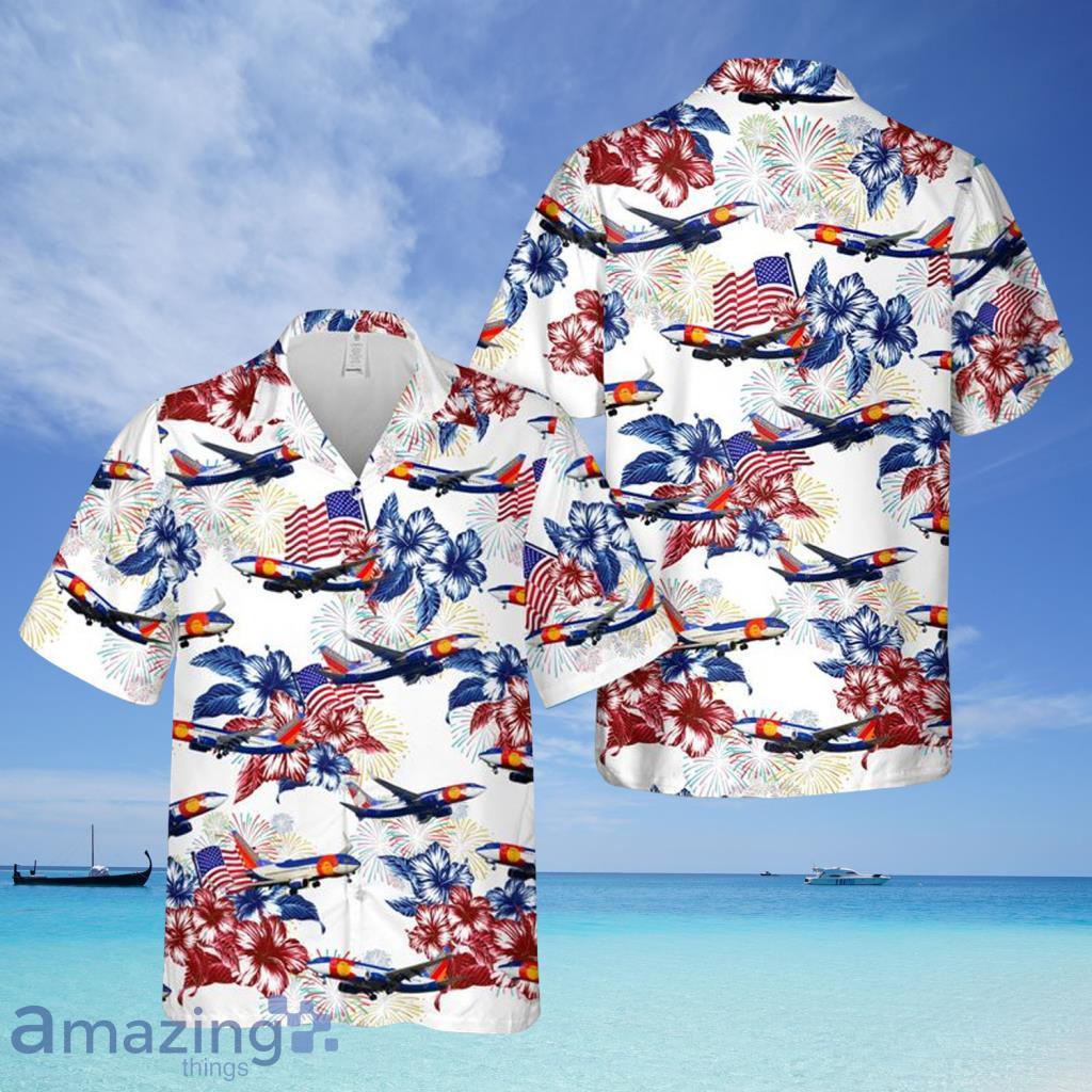 Southwest Airlines Colorado One Boeing Tropical 4th Of July Hawaiian Shirt For Men And Women - Southwest Airlines Colorado One Boeing Tropical 4th Of July Hawaiian Shirt For Men And Women