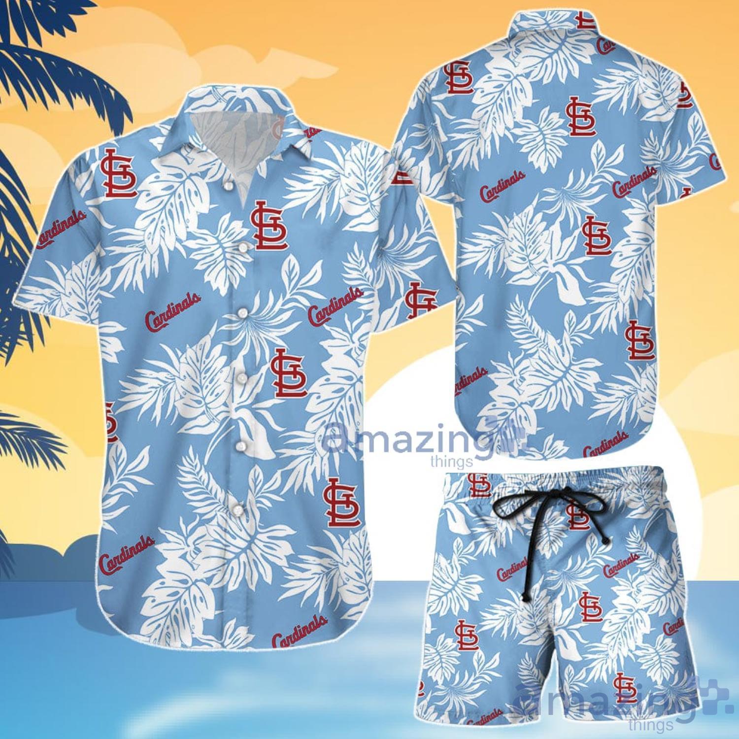 St Louis Cardinals Design 6 Set 3D Hawaiian Shirt And Short Gift