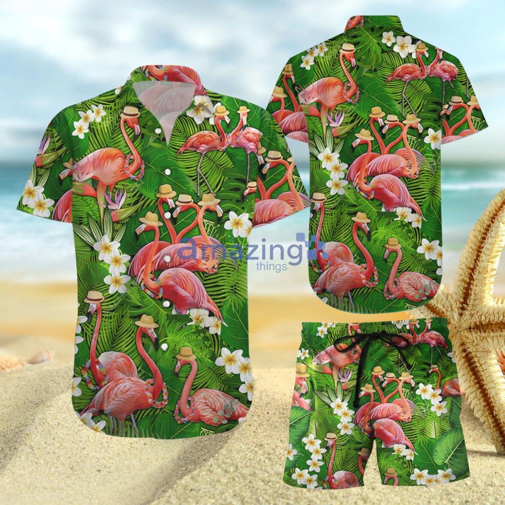 Stand Tall And Be Fabulous Tropical Flamingo Hawaiian Shirt And Short - Stand Tall And Be Fabulous Tropical Flamingo Hawaiian Shirt And Short