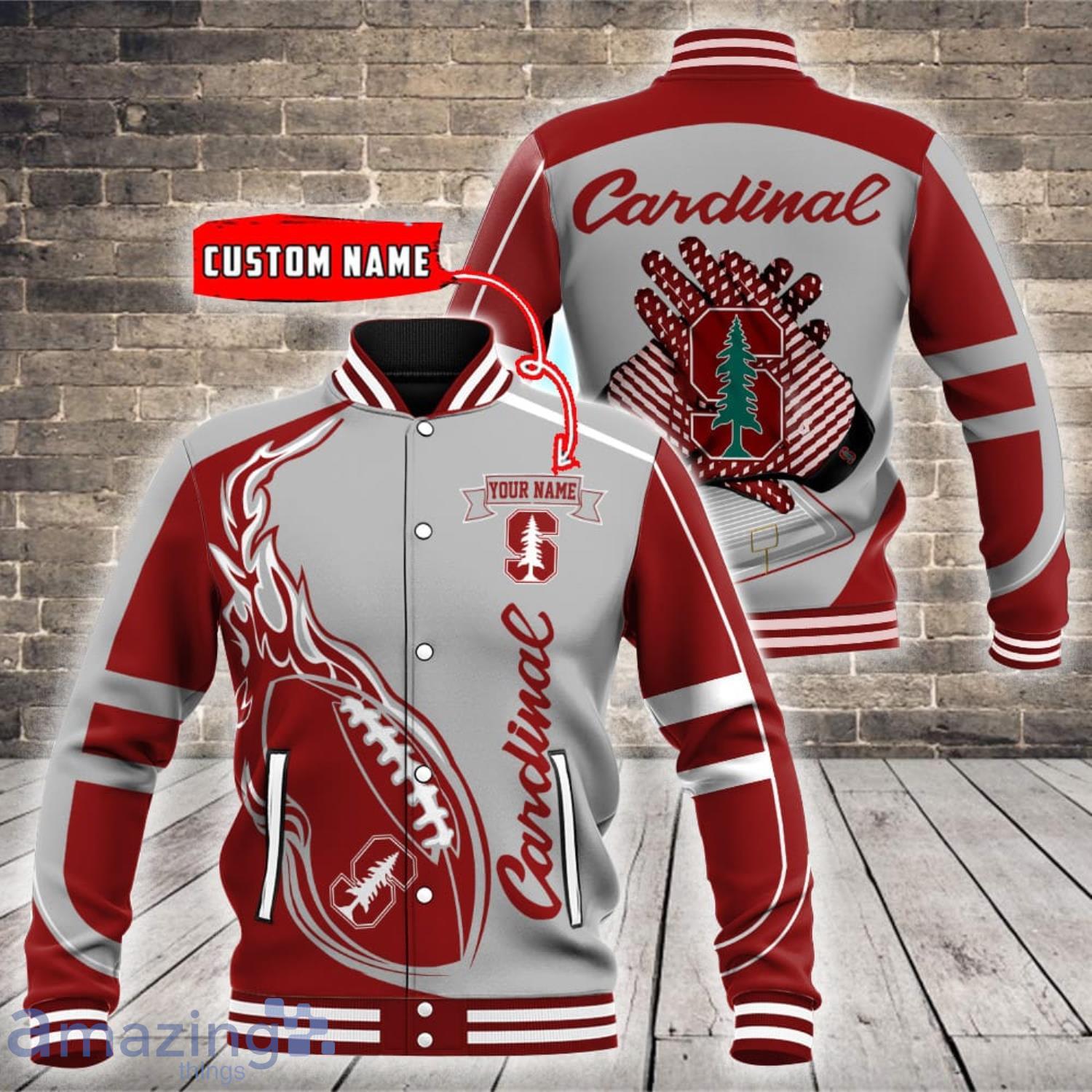 Stanford Cardinal NCAA Custom Name Baseball Jacket For Fans Product Photo 1