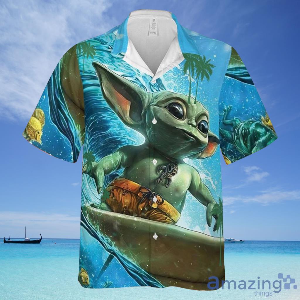 Star Wars Baby Yoda Surfing Summer Hawaiian Shirt For Men And Women