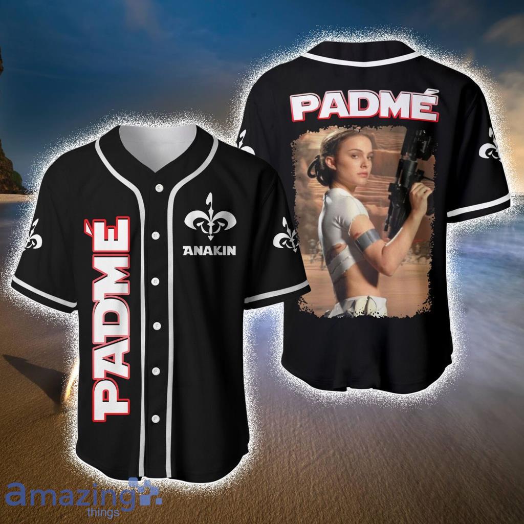 Star Wars Padme Amidala Naboo Logo Black Baseball Jerseys  For Men And Women - Star Wars Padme Amidala Naboo Logo Black Baseball Jerseys  For Men And Women
