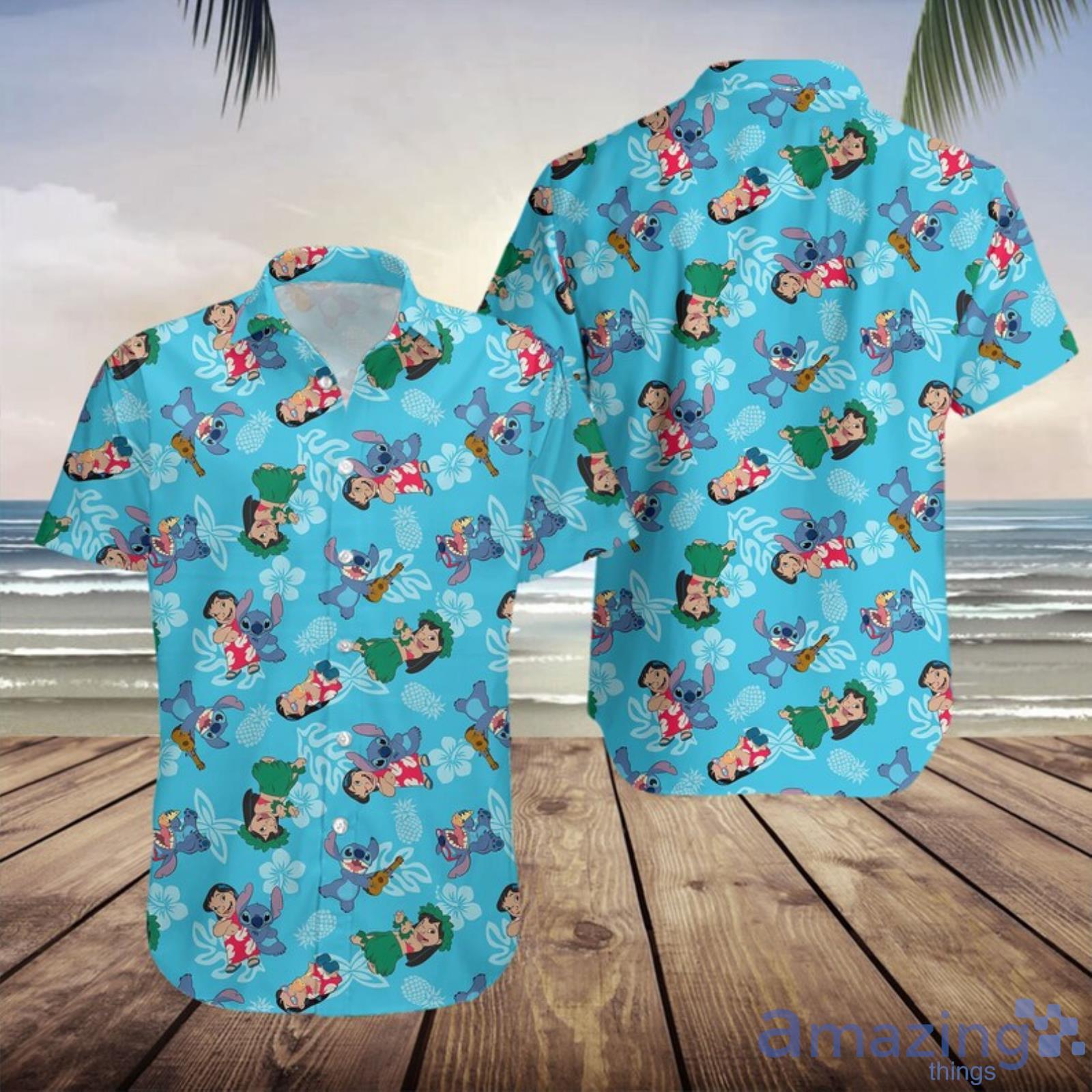 Stitch Hawaiian Shirt Funny Stitch Beach Shirt Product Photo 1