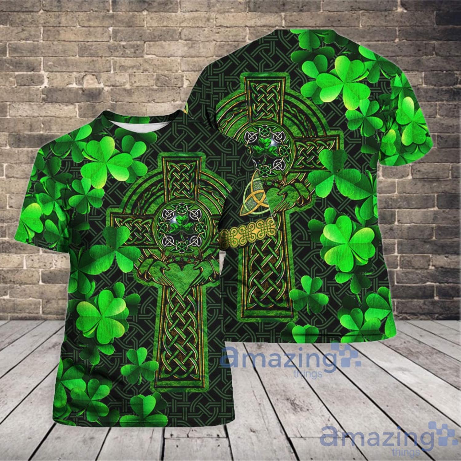 St.Patrick's Day Celtic Cross 3D T-Shirt Gift For Patrick's Day Product Photo 1