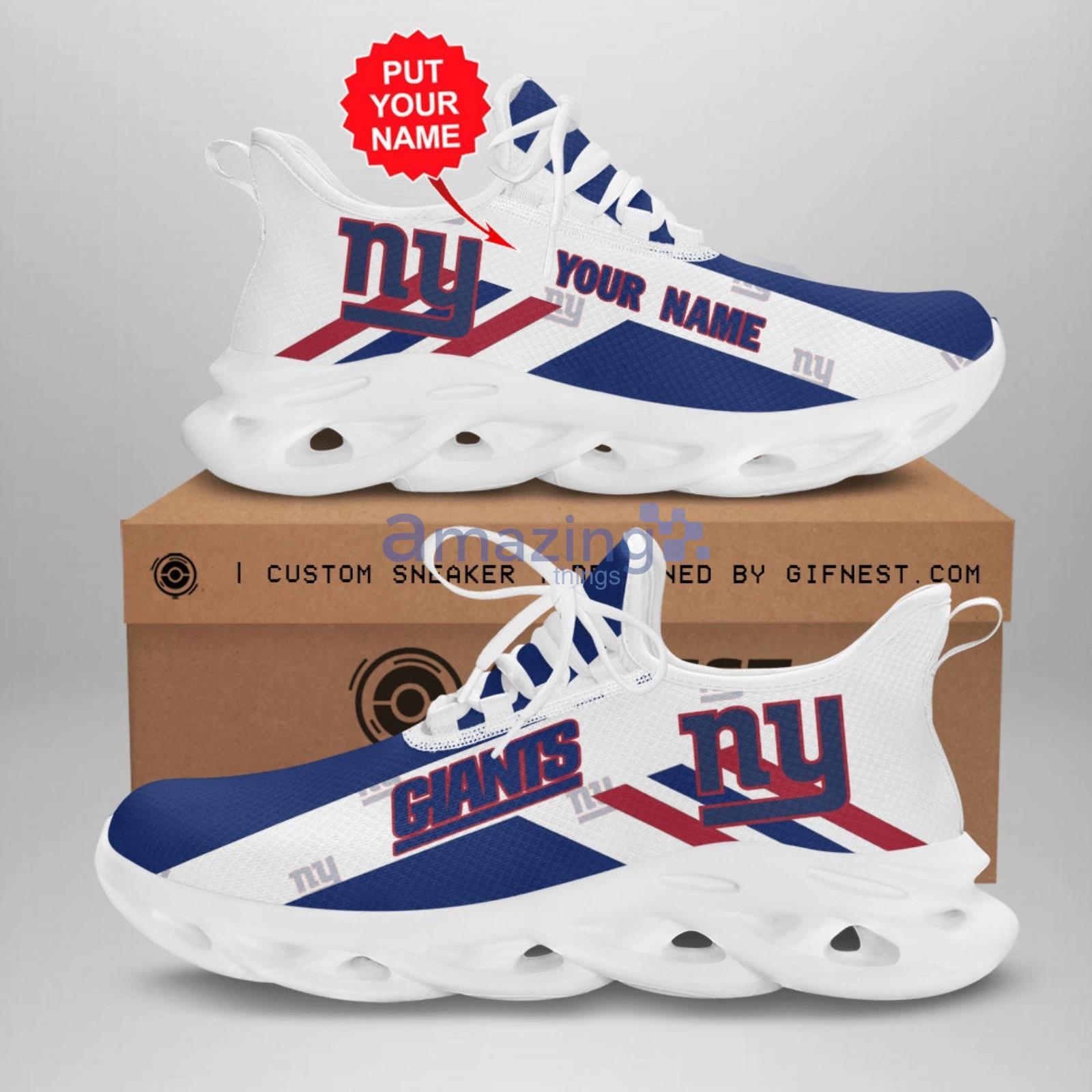 Striped Style New York Giants Max Soul Shoes Custom Name Product Photo 1