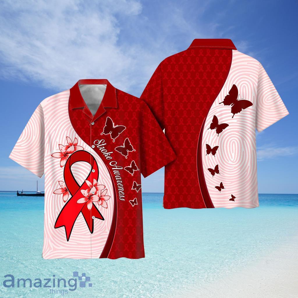 Stroke Awareness Unique Pattern Hawaii Shirt - Stroke Awareness Unique Pattern Hawaii Shirt