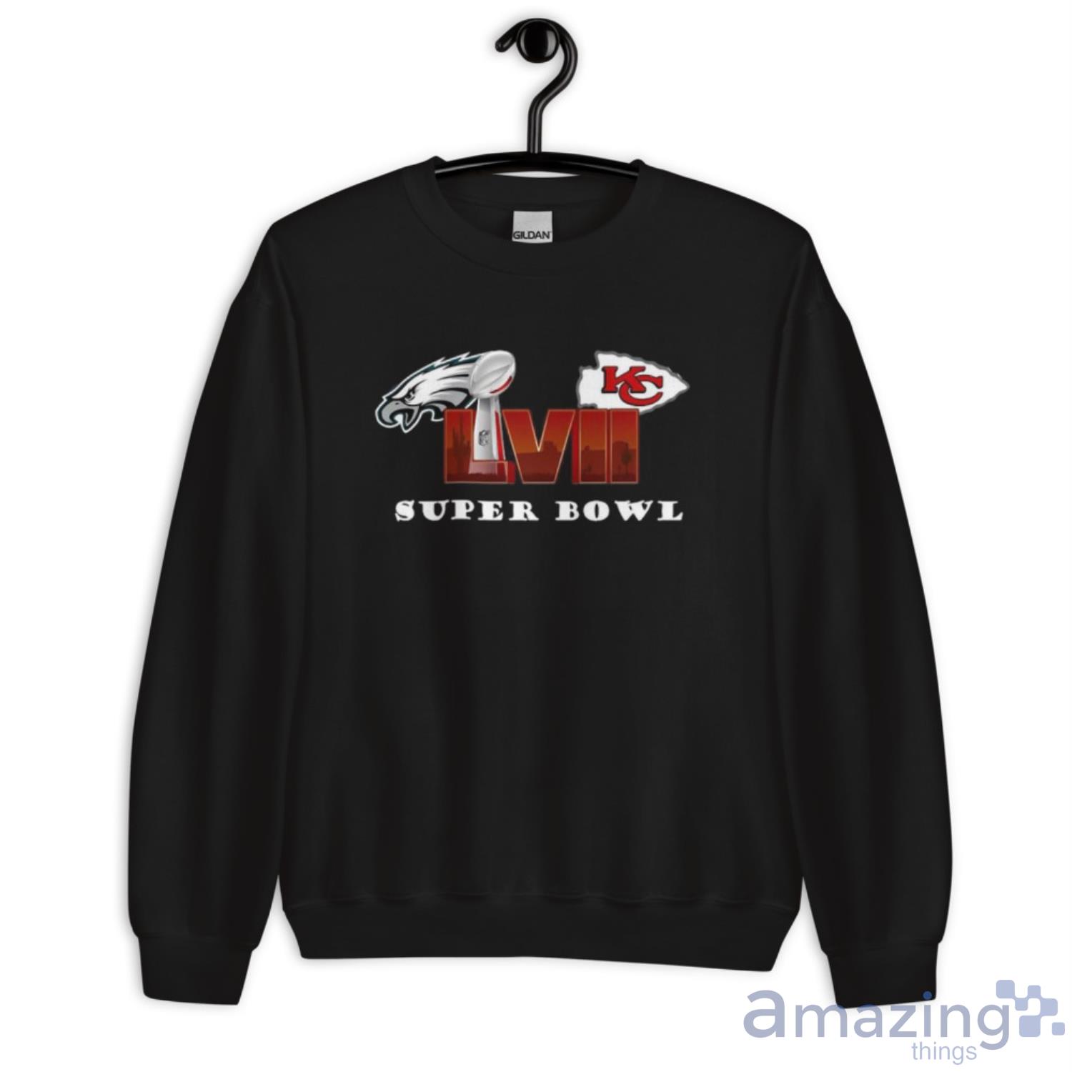 Super Bowl Games 2023 Kansas City And Eagles Football T Shirt image Super Bowl Games 2023 Kansas City And Eagles Football T-Shirt - Unisex Crewneck Sweatshirt
