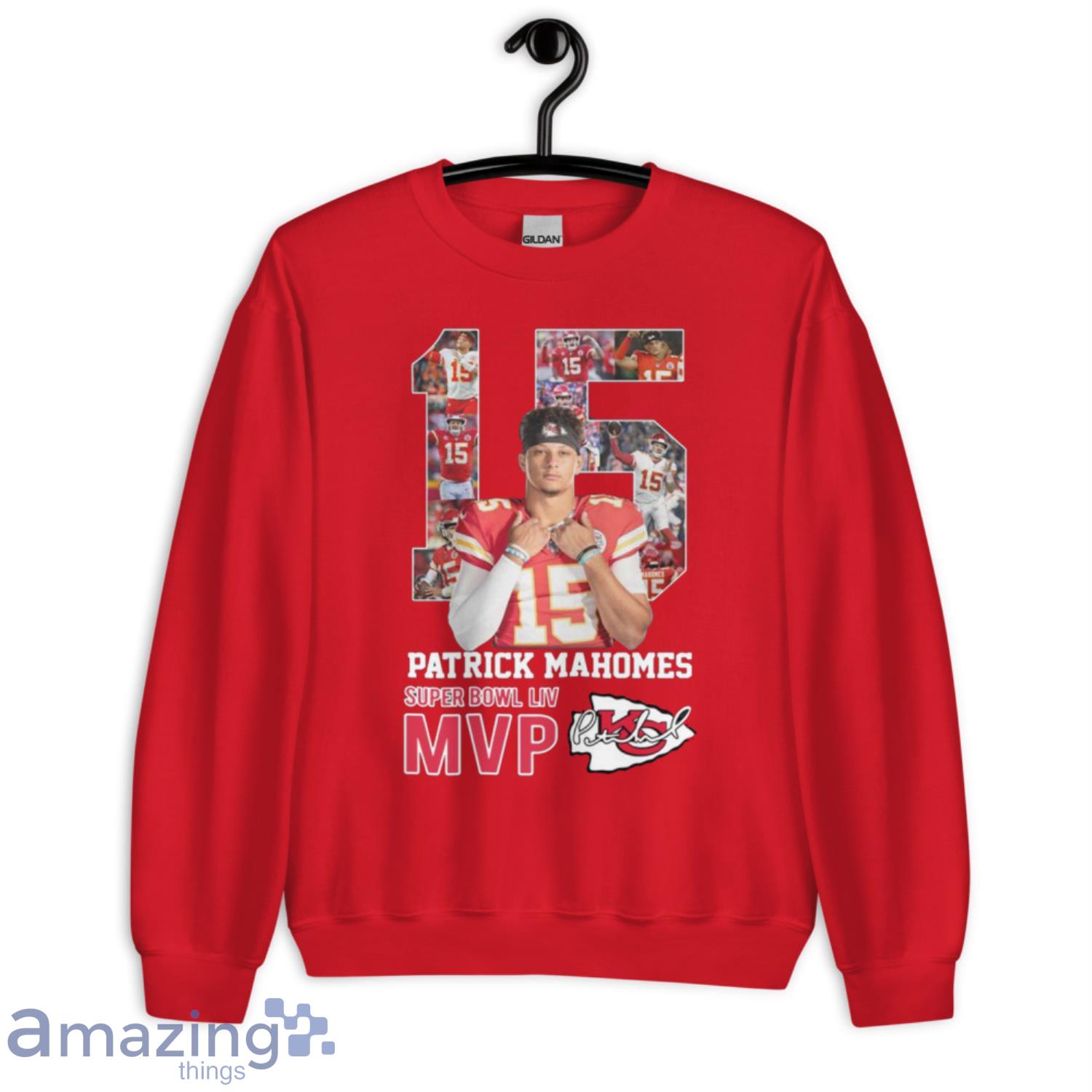 Patrick Mahomes II Black Long Sleeve Crew Neck MVP Pullover T