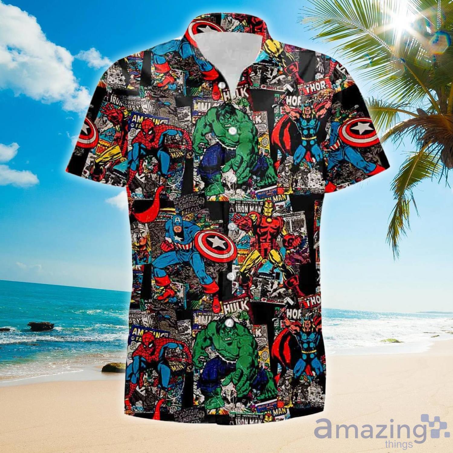 Super Heros Marvel Dnstyles Hawaii Gift For Summer Hawaiian Shirt And Shorts Product Photo 1 Super Heros Marvel Dnstyles Hawaii Gift For Summer Hawaiian Shirt And Shorts Product Photo 1