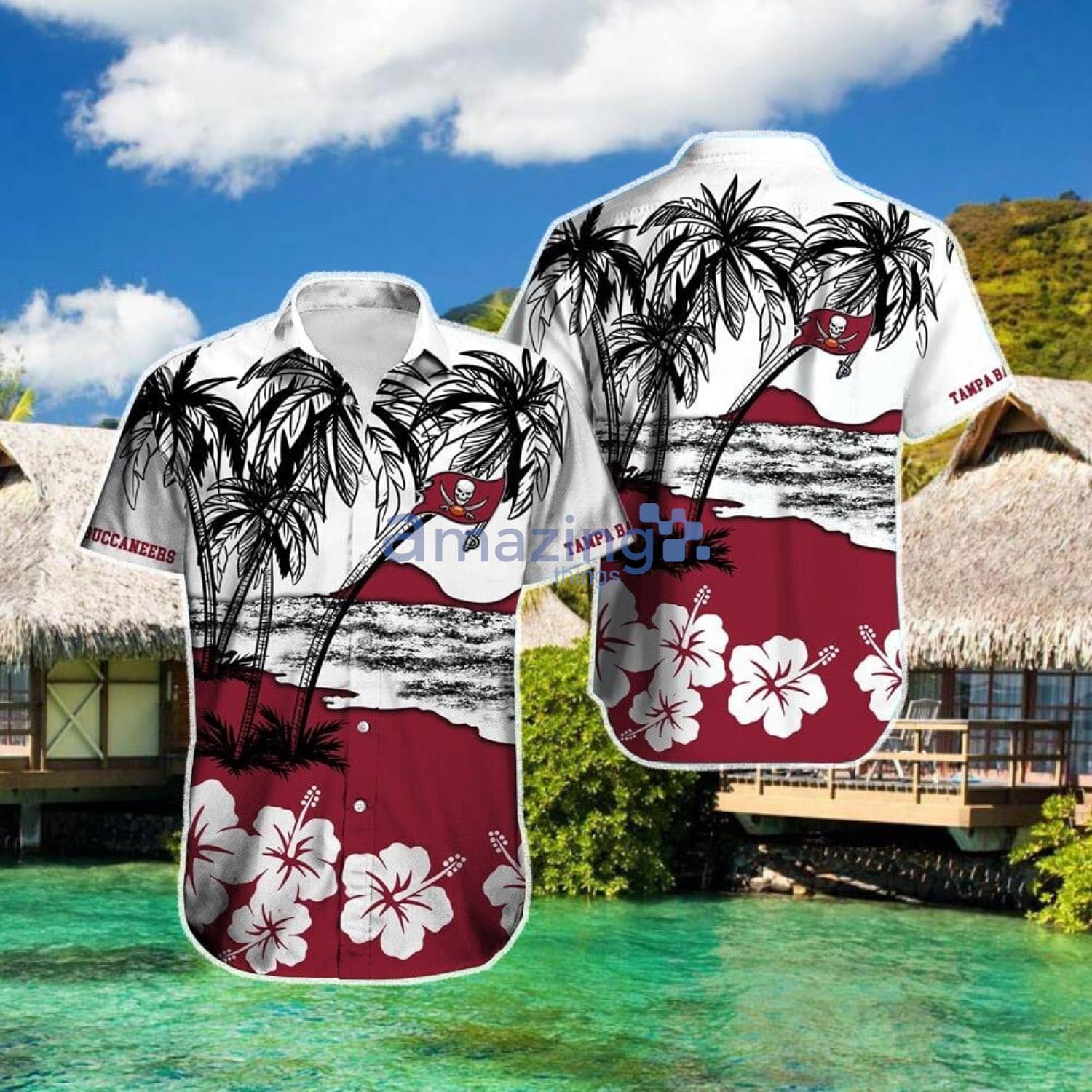Tampa Bay Buccaneers Coconut And Flower Hawaiian Shirt For Sport Fans Product Photo 1 Tampa Bay Buccaneers Coconut And Flower Hawaiian Shirt For Sport Fans Product Photo 1