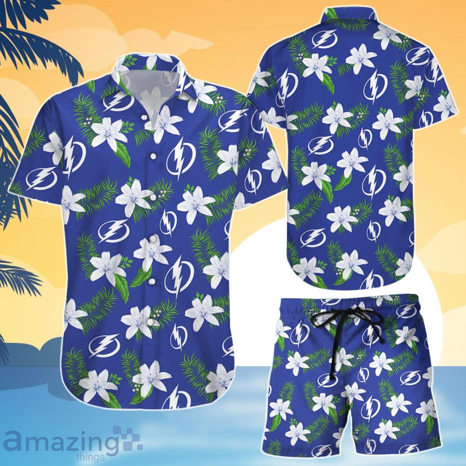 Tampa Bay Lightning Aloha Hawaiian Shirt And Short Gift For Summer Product Photo 1
