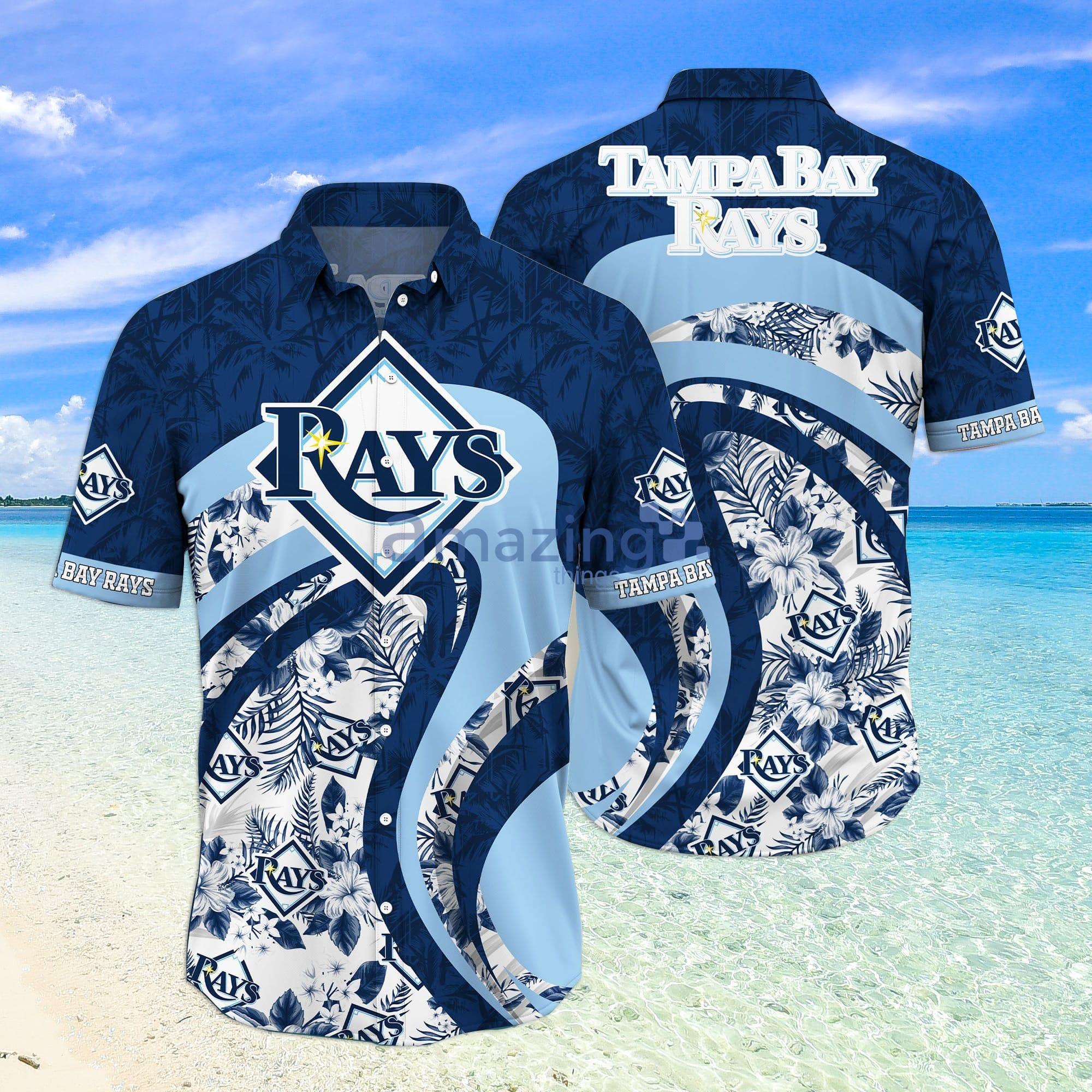Tampa Bay Rays MLB Tropical Flower Pattern Hawaiian Shirt