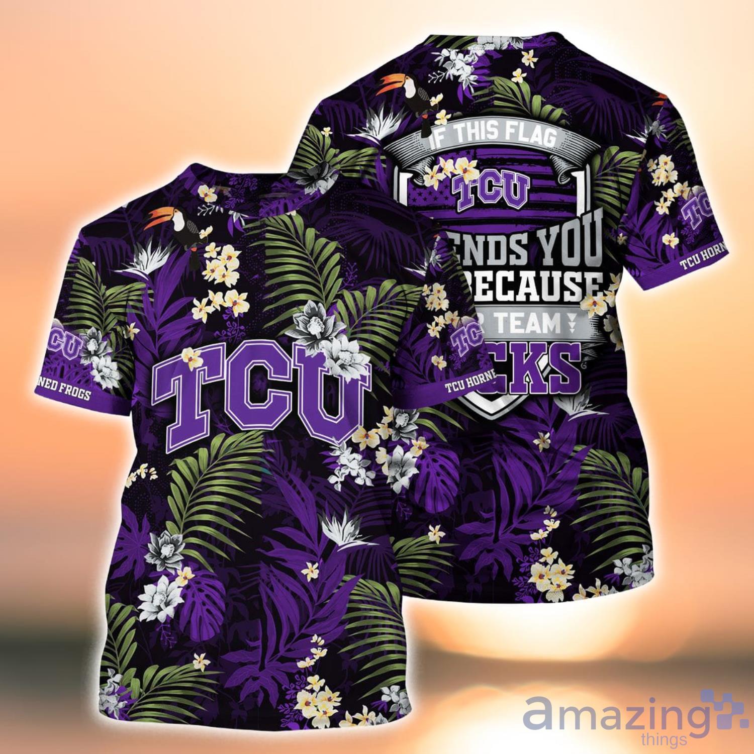 TCU Horned Frogs CD Rainbow Pattern Hawaiian Shirt For Fans