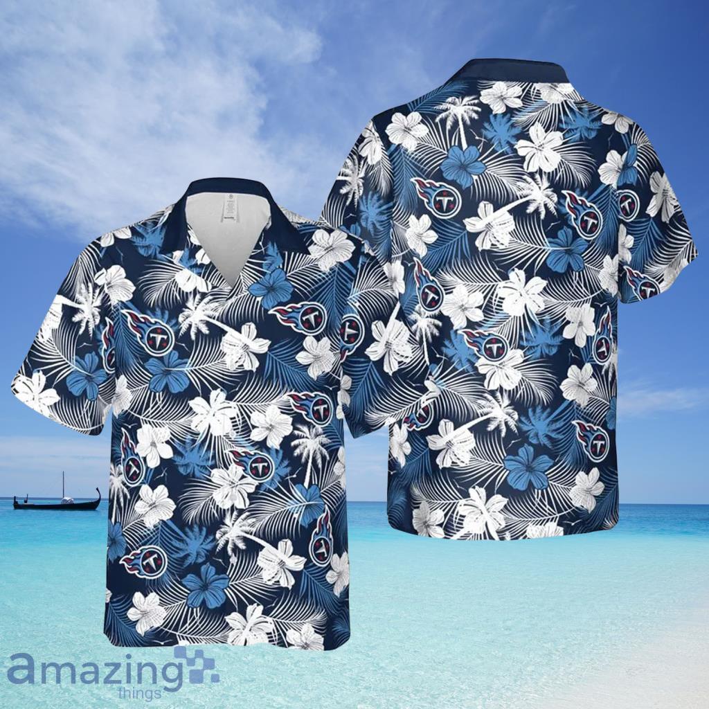 Tennessee Titans Short Sleeve Button Up Tropical Aloha Hawaiian