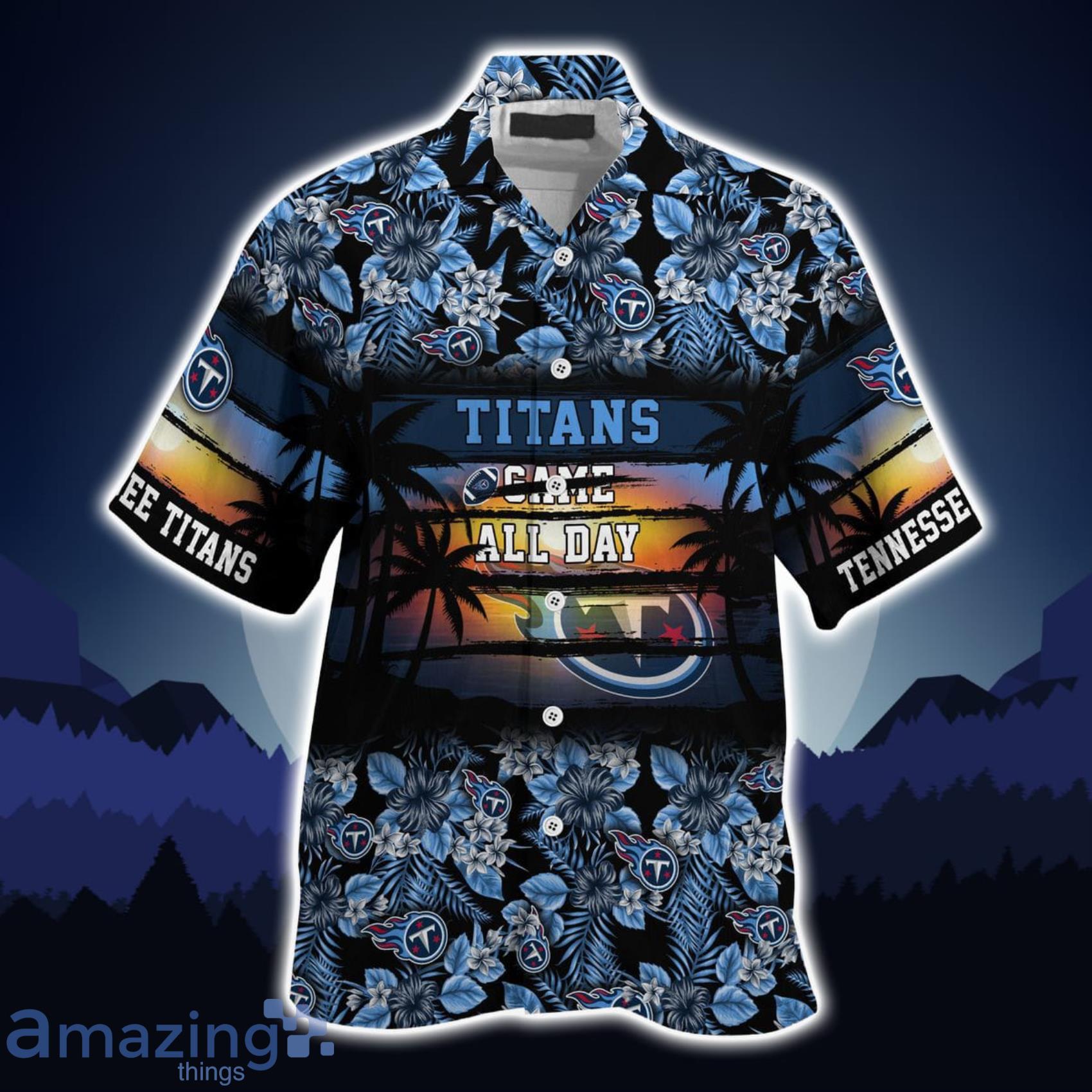 Tennessee Titans NFL Came All Day Flower Hawaiian Shirt image Tennessee Titans NFL Came All Day Flower Hawaiian Shirt Product Photo 3