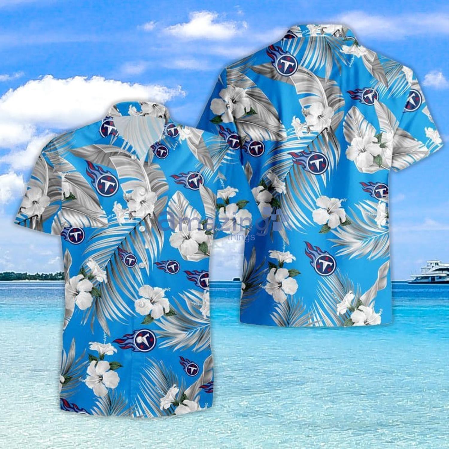 Tennessee Titans Tropical Flowers For Fans Hawaiian Shirt and Short Product Photo 1