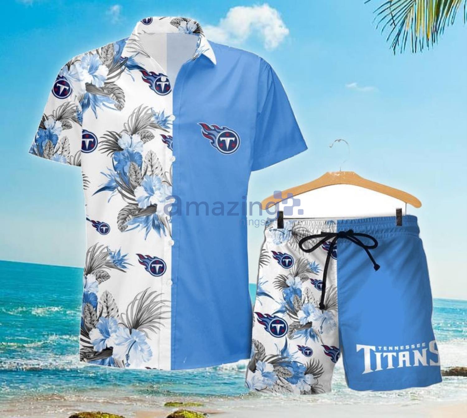 Tennessee Titans Tropical Flower Hawaiian Shirt And Shorts Summer