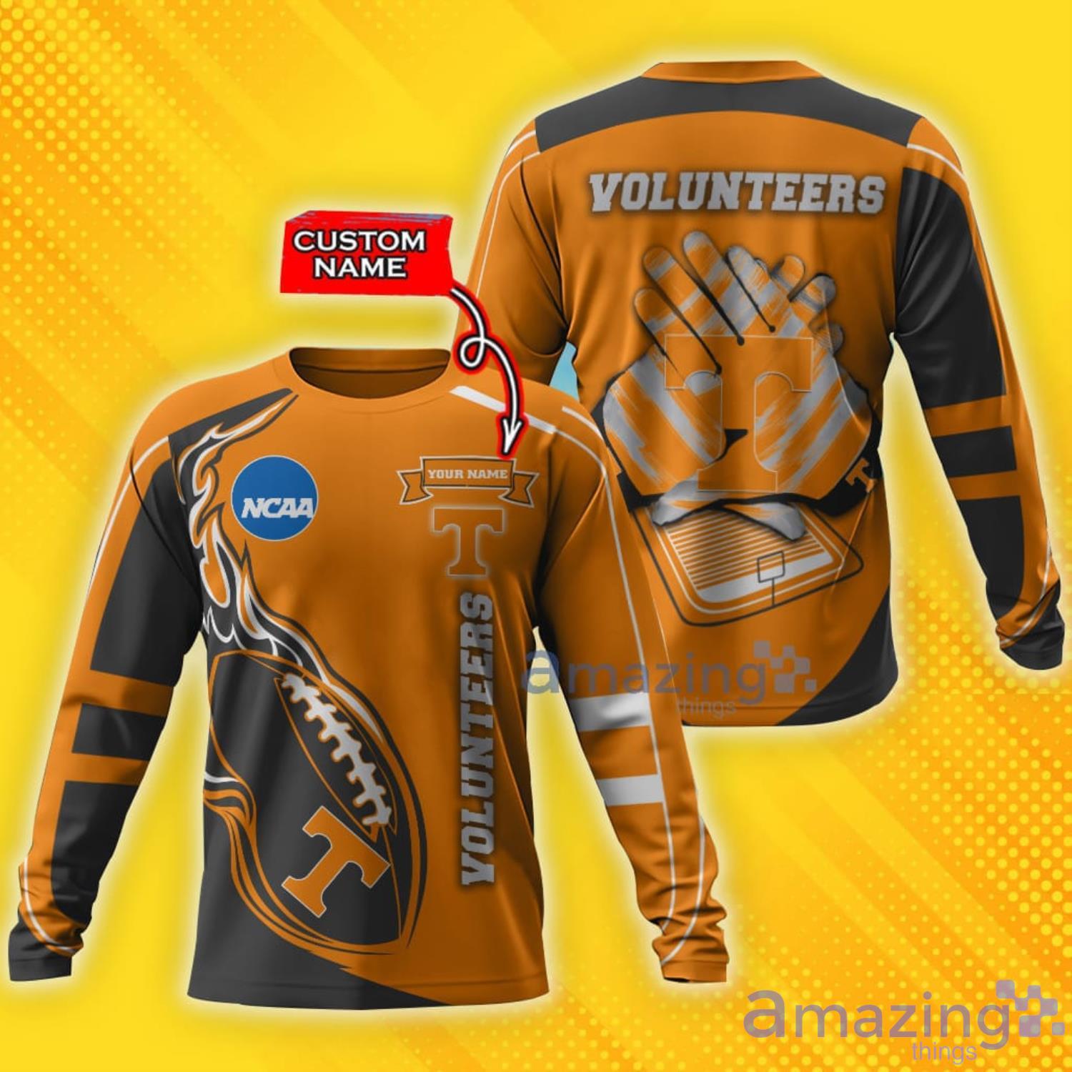 Tennessee Volunteers Custom Name For Sport Fans All Over Printed 3D Shirt image Tennessee Volunteers Custom Name For Sport Fans All Over Printed 3D Shirt Product Photo 3
