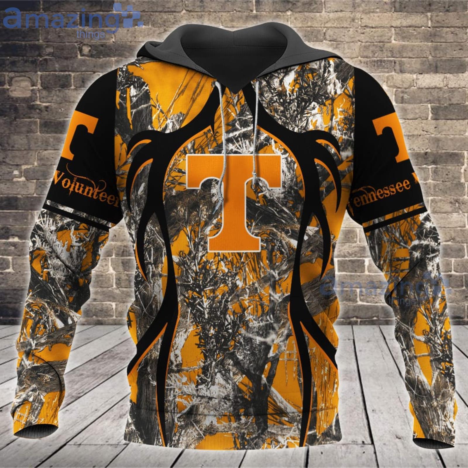 Tennessee Volunteers Fans Camo Hunting Pattern All Over Printed 3D Shirt Product Photo 1