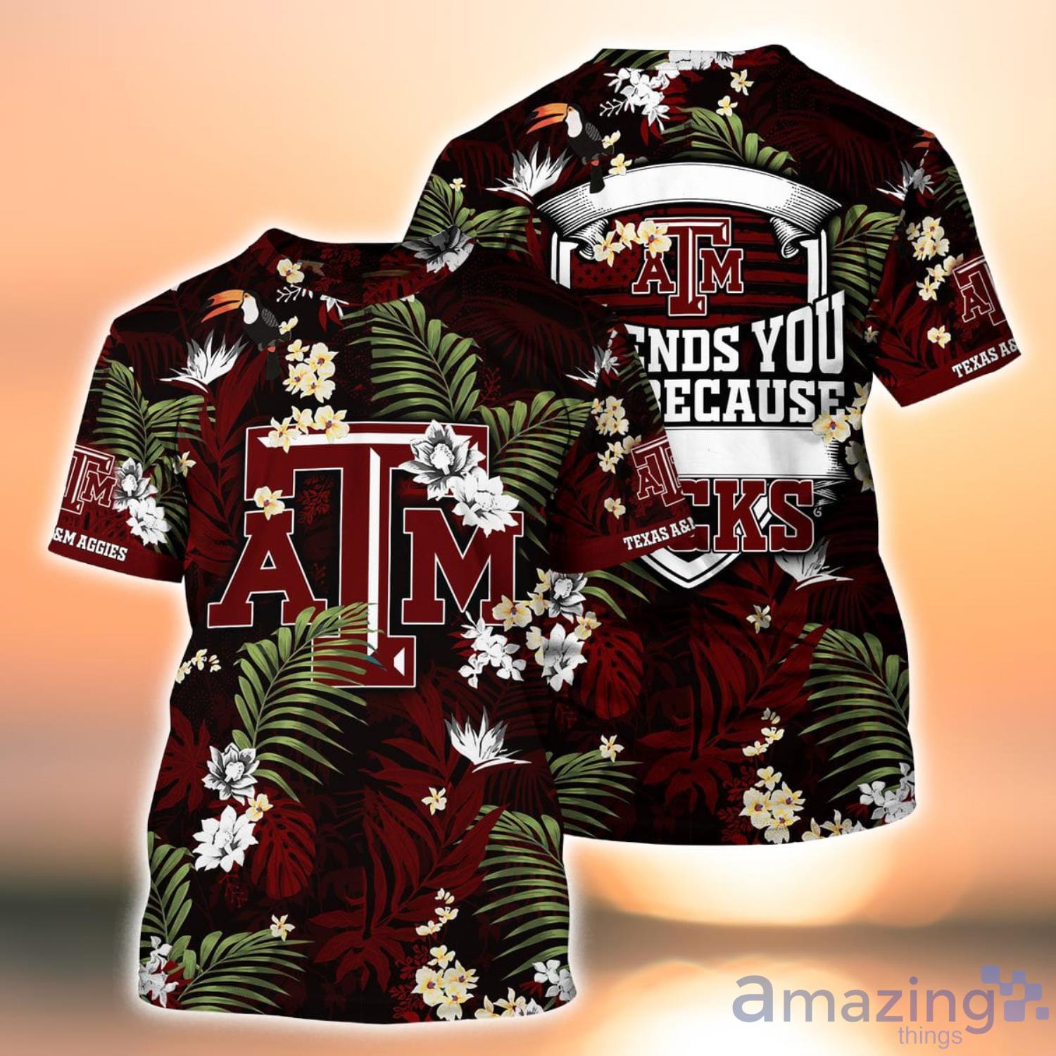 Texas A&M Aggies NCAA Flower Hawaiian Shirt - Growkoc