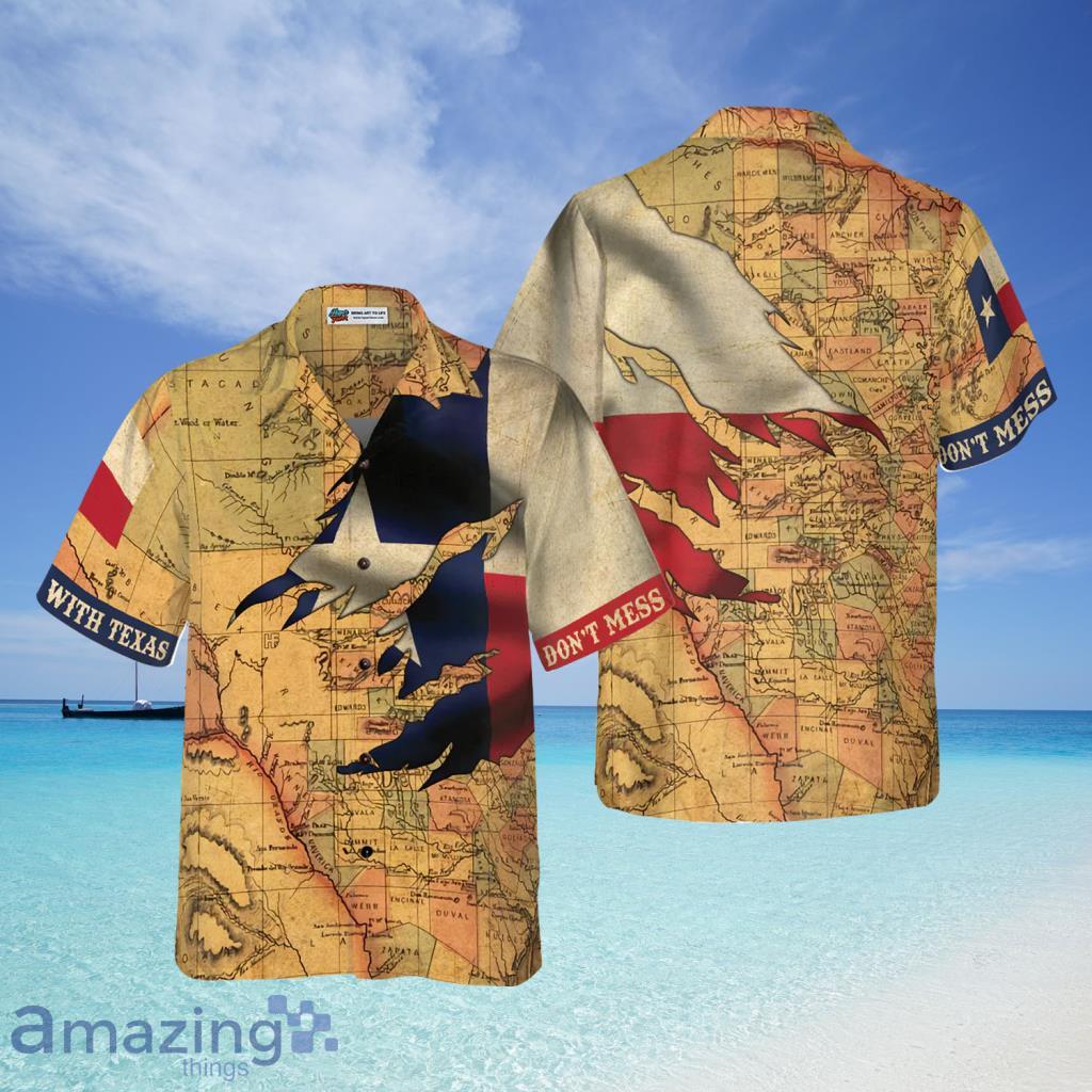 Texas Flag and Map Vintage Texas  Hawaiian Shirt For Men And Women - Texas Flag and Map Vintage Texas  Hawaiian Shirt For Men And Women