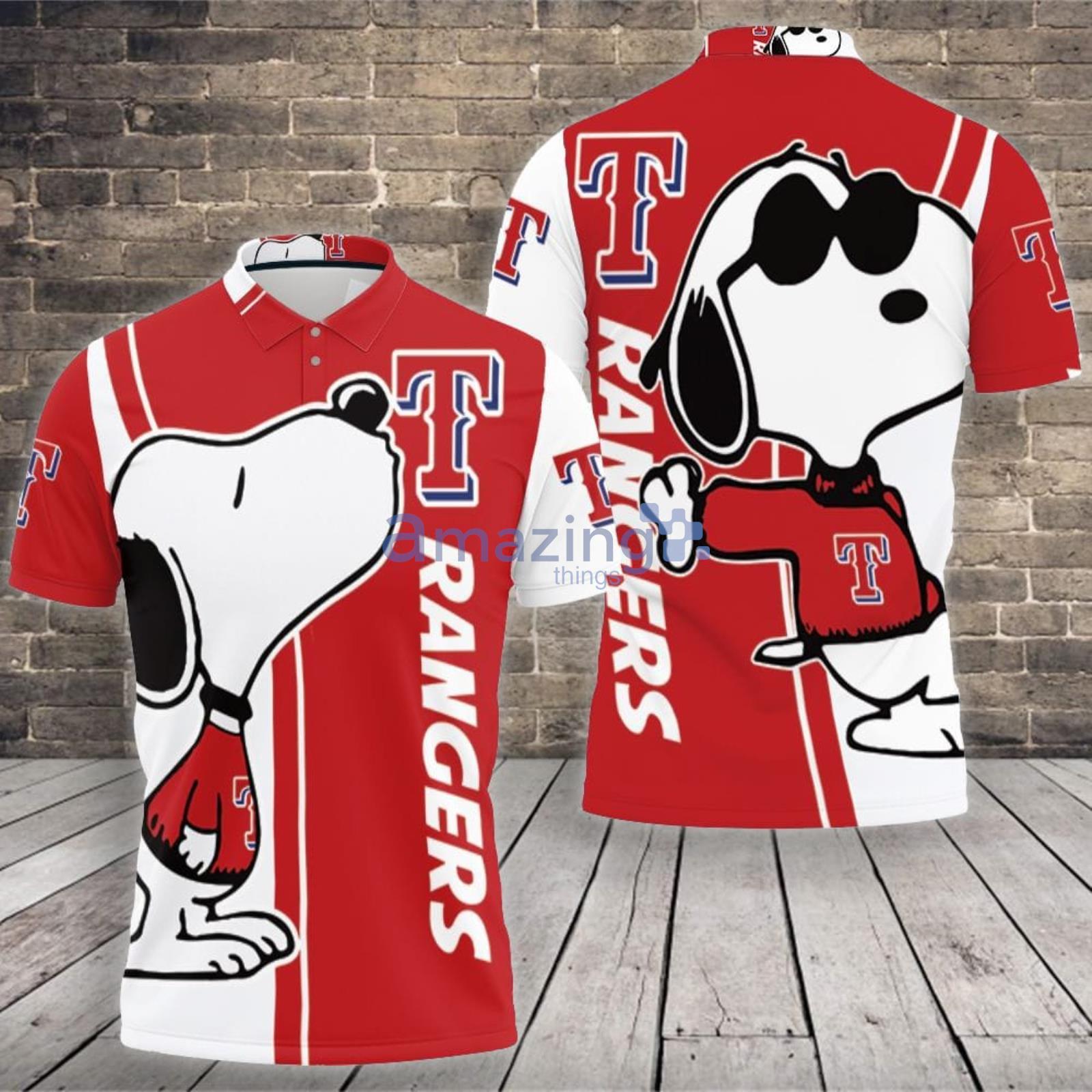 Texas Rangers Snoopy Lover Polo Shirt For Sport Fans