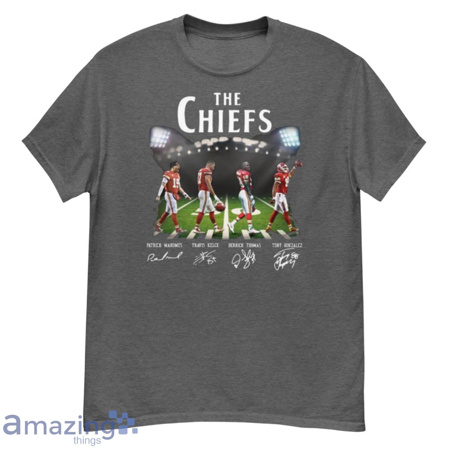 The Chiefs Abbey Road Patrick Mahomes Travis Kelce Walking Signatures Shirt