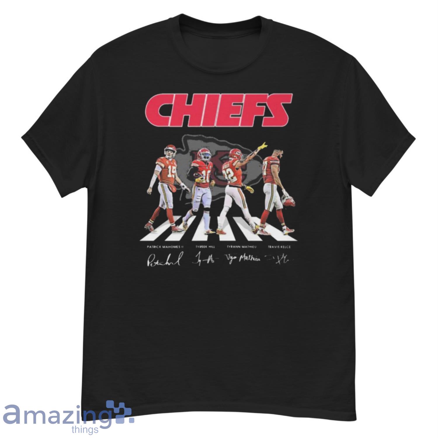 Kansas City Chiefs Abbey Road Patrick Mahomes Tyreek Hill signatures shirt