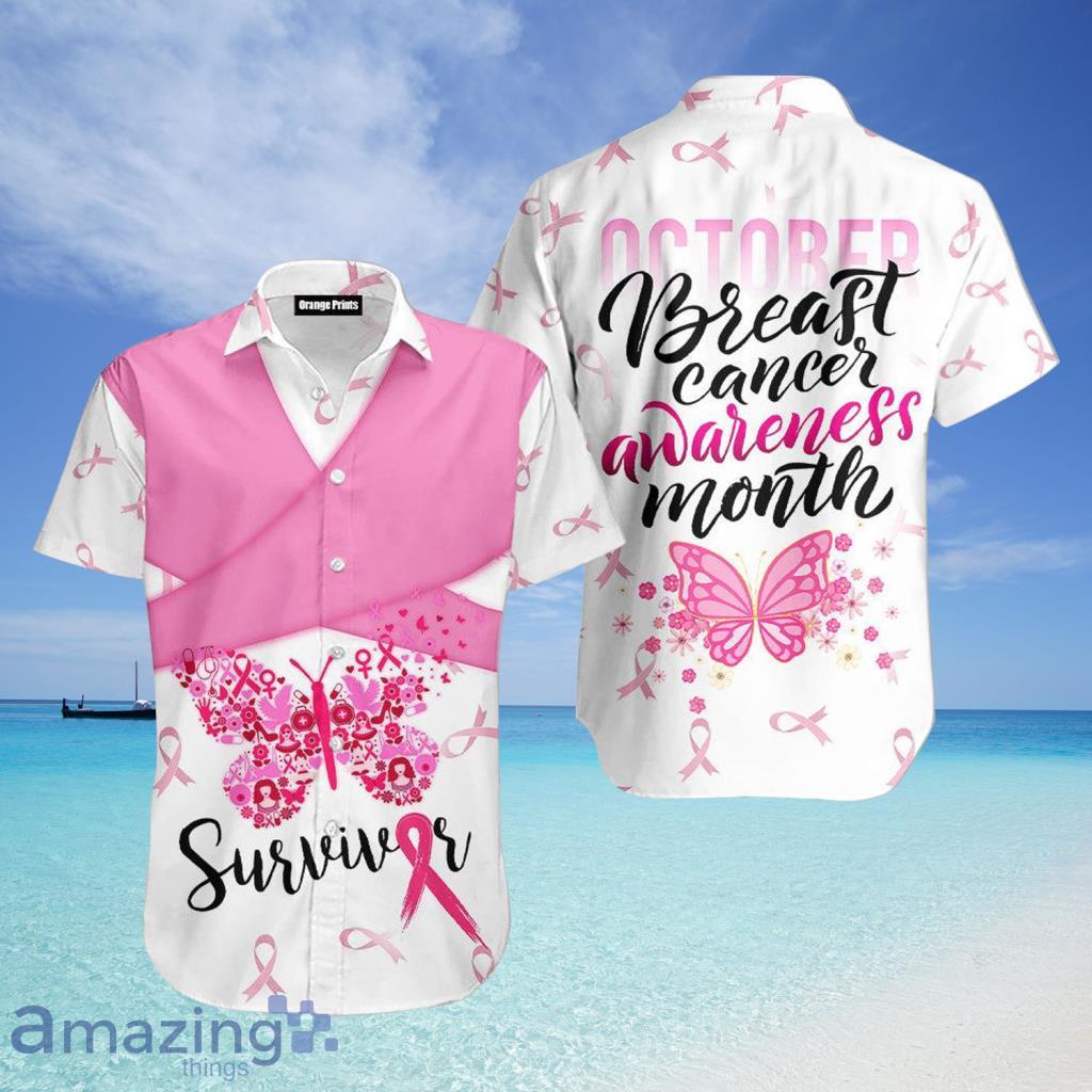 The Fighters Never Give Up Hope Breast Cancer Awareness  Hawaiian Shirt For Men And Women - The Fighters Never Give Up Hope Breast Cancer Awareness  Hawaiian Shirt For Men And Women