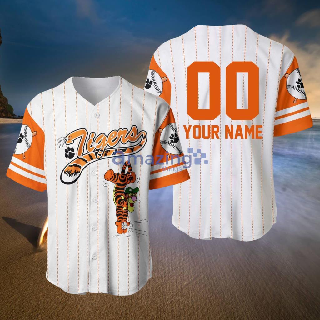 Tigger the Tiger Black Orange Disney Custom Baseball Jerseys For Men And  Women