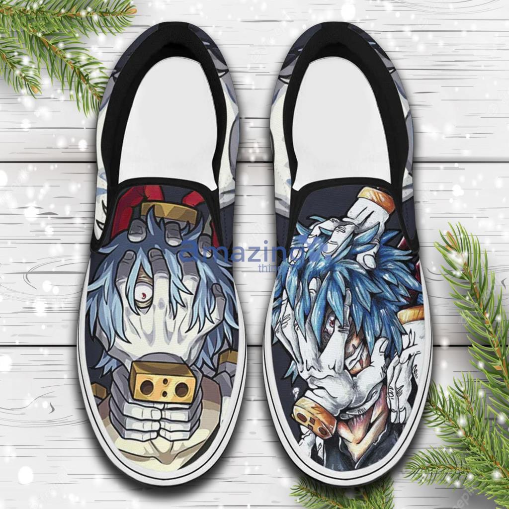 Tomura Shigaraki My Hero Academia Custom Anime Slip On Sneakers Shoes - Tomura Shigaraki My Hero Academia Custom Anime Slip On Sneakers Shoes