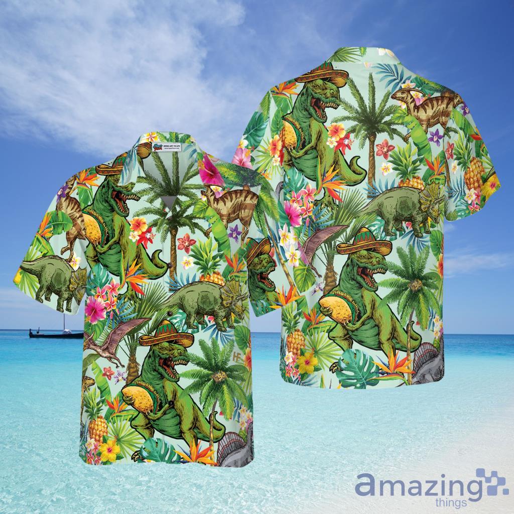 Tropical Dinosaur Hawaiian Shirt For Men And Women - Tropical Dinosaur Hawaiian Shirt For Men And Women