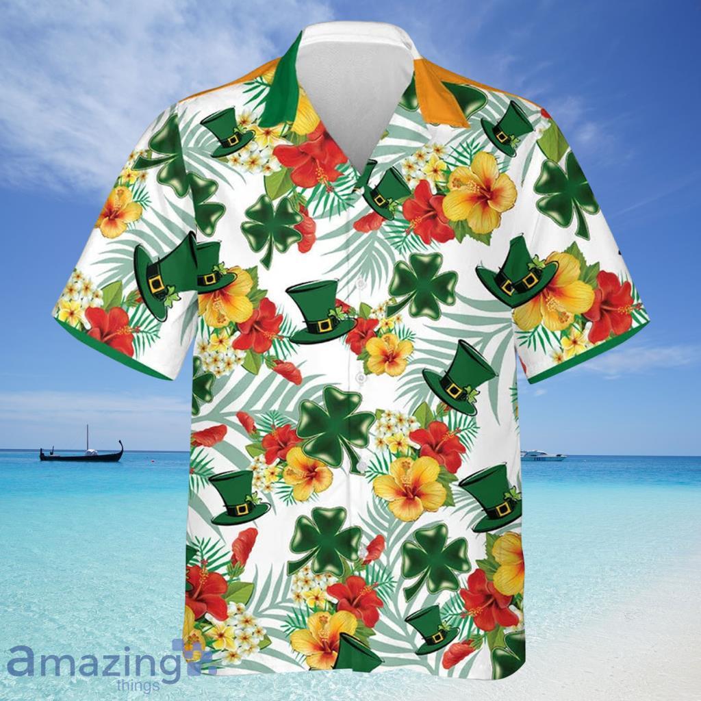 Tropical Hibiscus St Patrick's Day Hawaiian Shirt - Tropical Hibiscus St Patrick's Day Hawaiian Shirt
