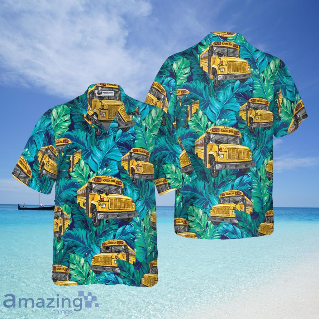 School Bus Drive Duck Hawaiian Shirt - Bus & Duck Pattern - GoDuckee