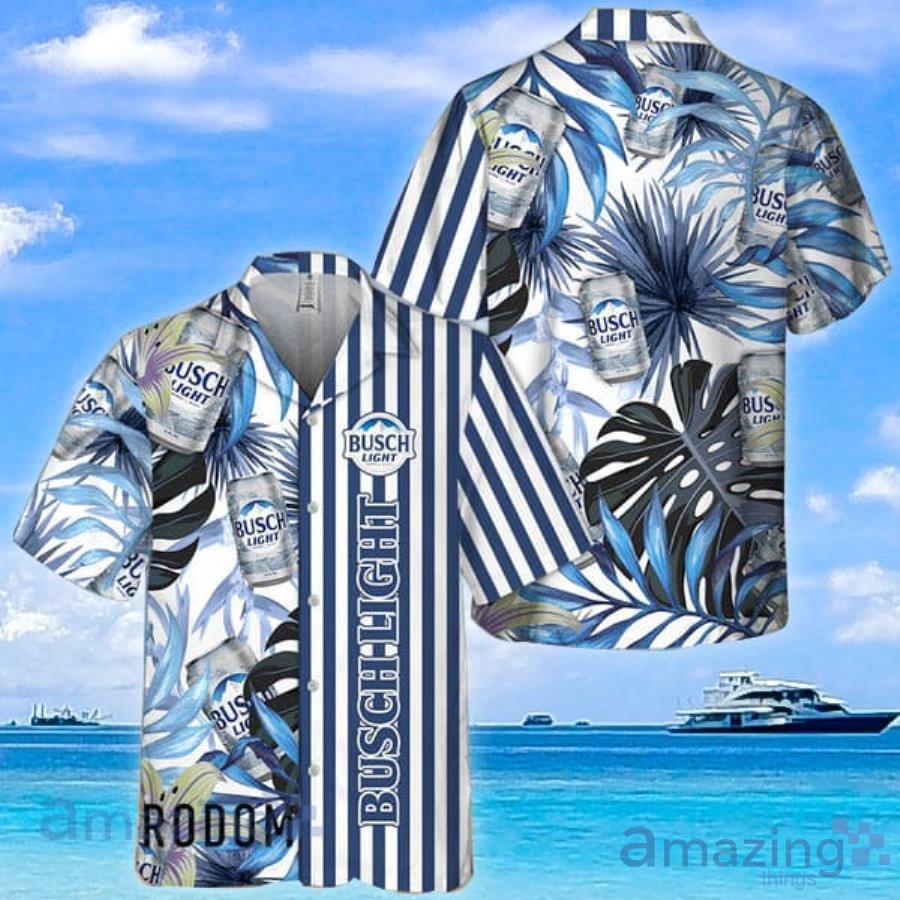 Tropical Plant Leaf Busch Light Hawaiian Shirt For Men And Women Product Photo 1