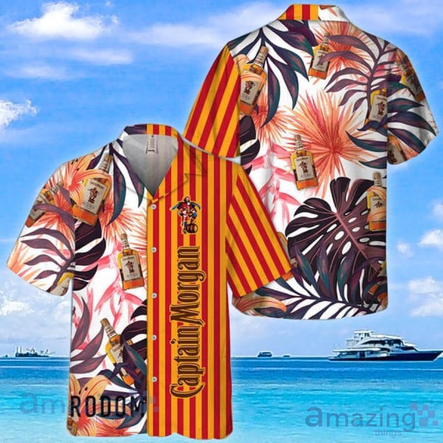 Tropical Plant Leaf Captain Morgan Hawaiian Shirt For Men And Women Product Photo 1