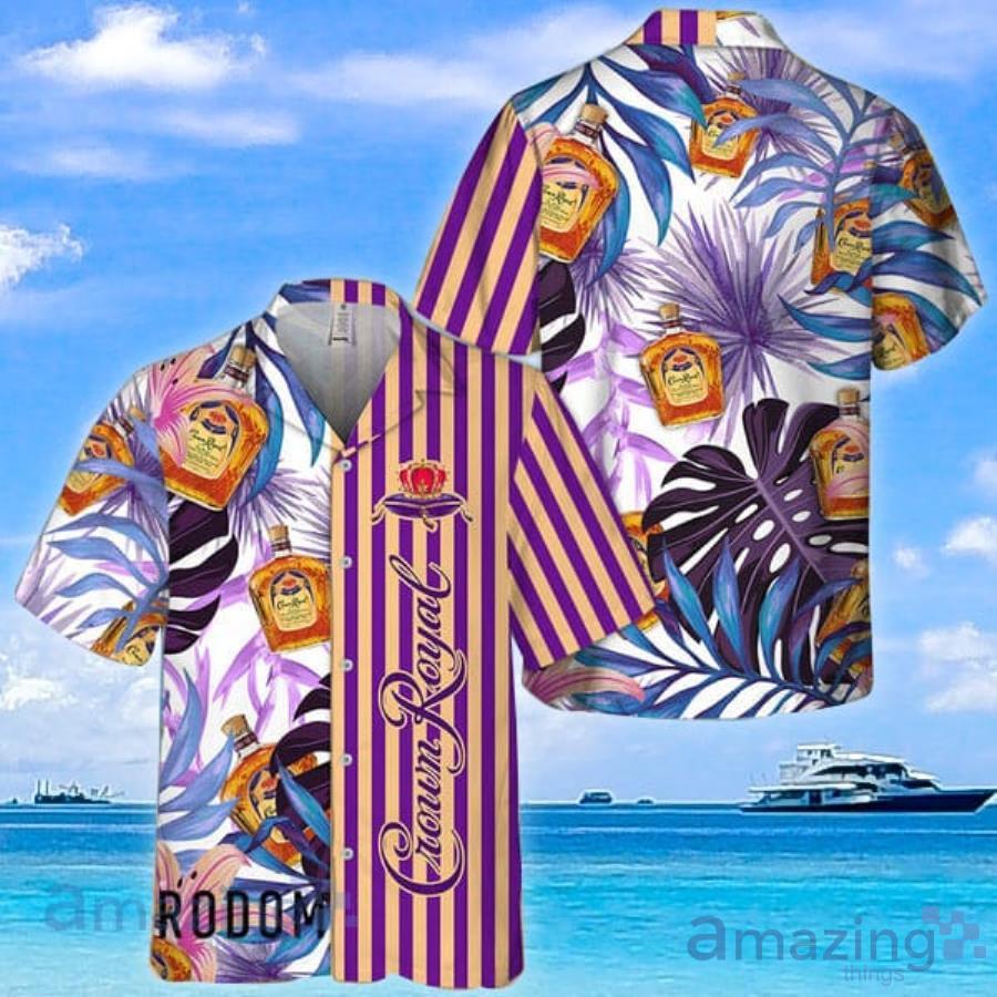 Tropical Plant Leaf Crown Royal Hawaiian Shirt For Men And Women Product Photo 1