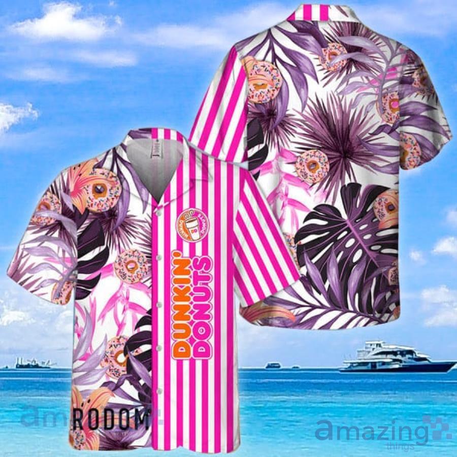 Tropical Plant Leaf Dunkin’ Donuts Hawaiian Shirt For Men And Women Product Photo 1