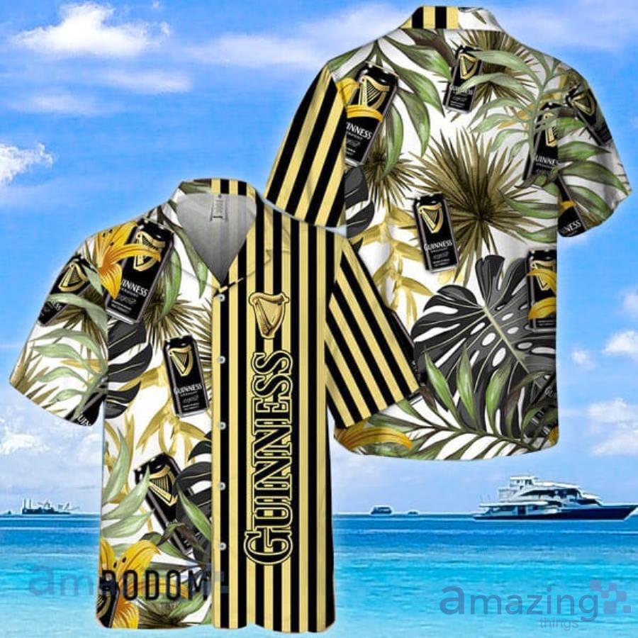 Tropical Plant Leaf Guinness Beer Hawaiian Shirt For Men And Women Product Photo 1
