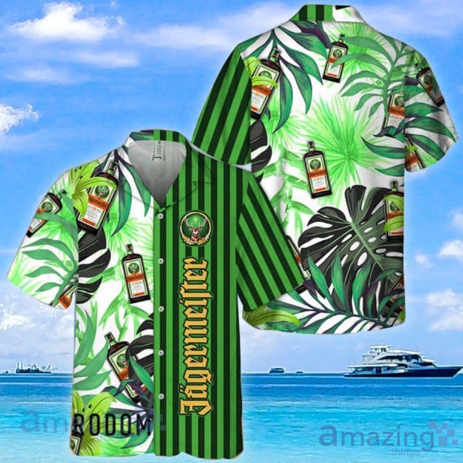 Tropical Plant Leaf Jagermeister Hawaiian Shirt For Men And Women Product Photo 1