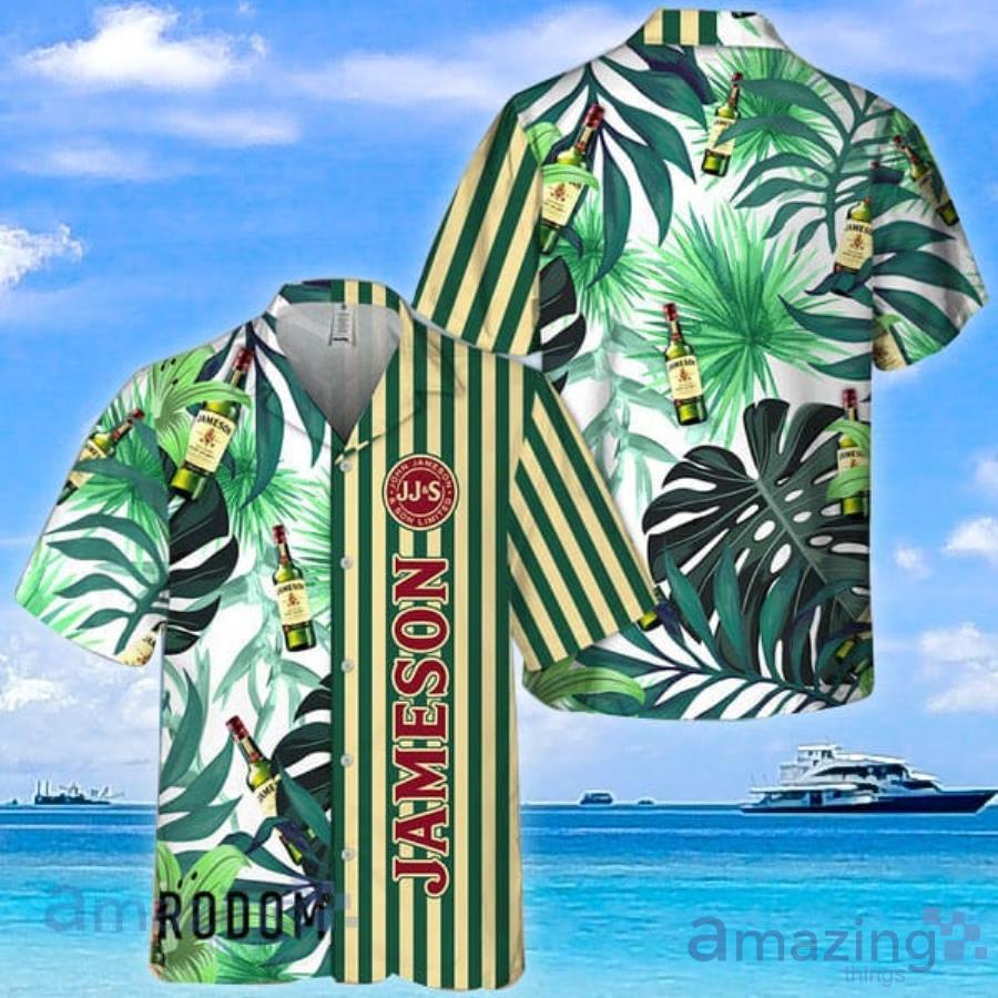 Tropical Plant Leaf Jameson Whiskey Hawaiian Shirt For Men And Women Product Photo 1