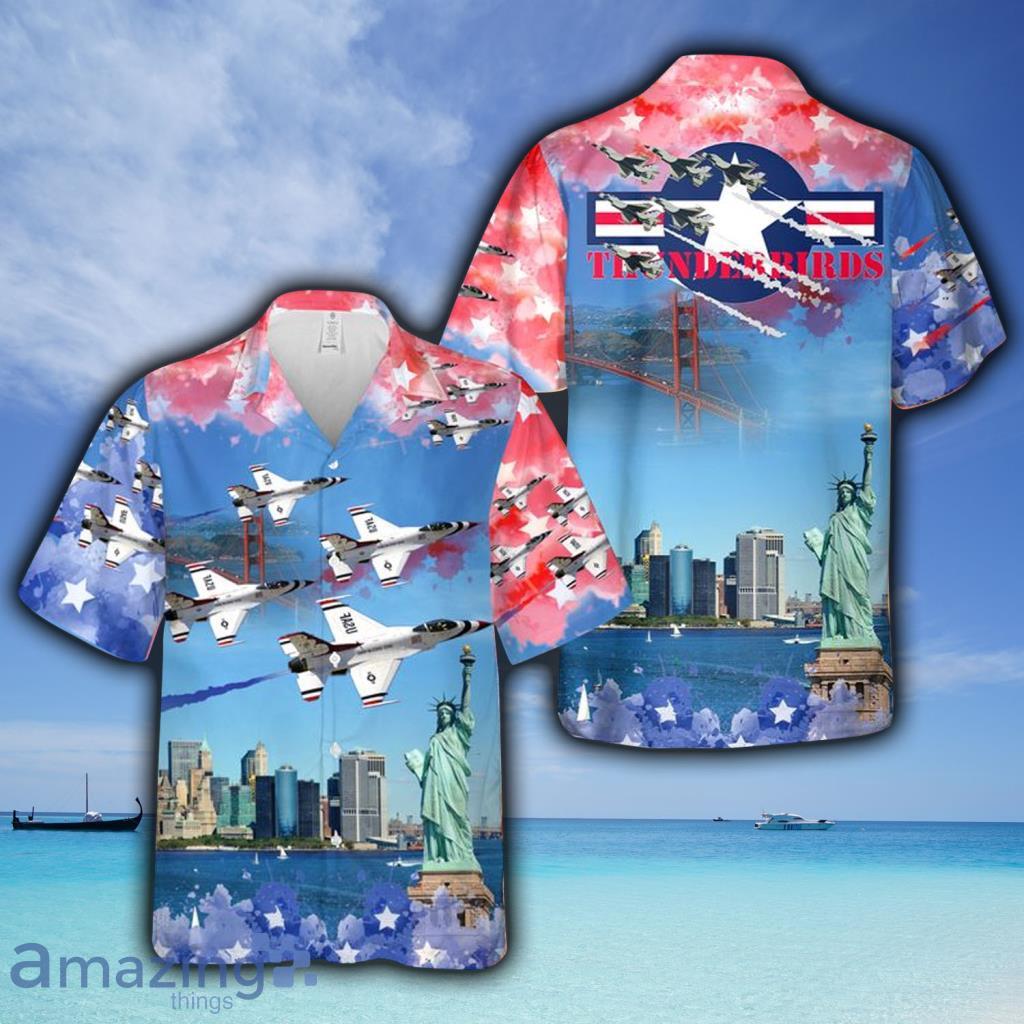 United States Air Force Thunderbirds 4th Of July Aloha Hawaiian Shirt For Men And Women - United States Air Force Thunderbirds 4th Of July Aloha Hawaiian Shirt For Men And Women