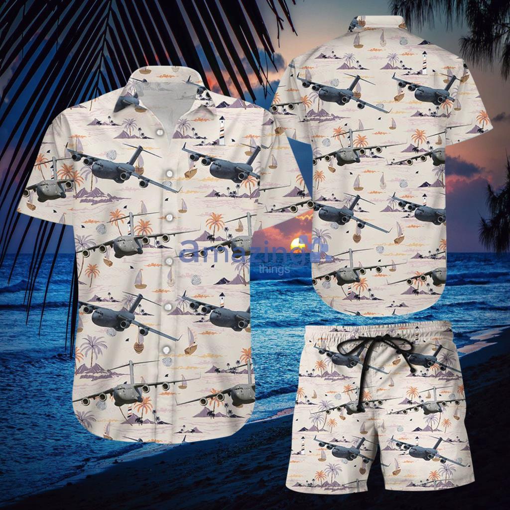 US Air Force Boeing C-17 Globemaster III Hawaiian Shirt - US Air Force Boeing C-17 Globemaster III Hawaiian Shirt